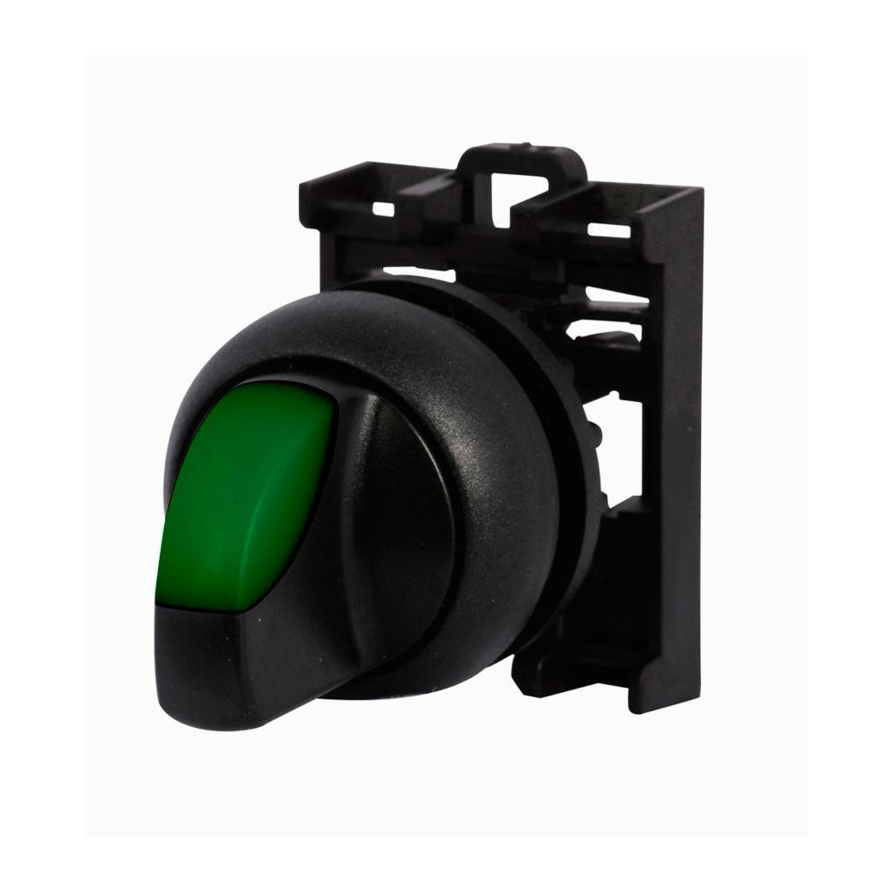 M22S-WLKV-G CH SELECTOR SWITCH 22MM OPERATOR GREEN VCAM 2POSITION ILLUMINATED MAINTAINED BLACK BEZEL