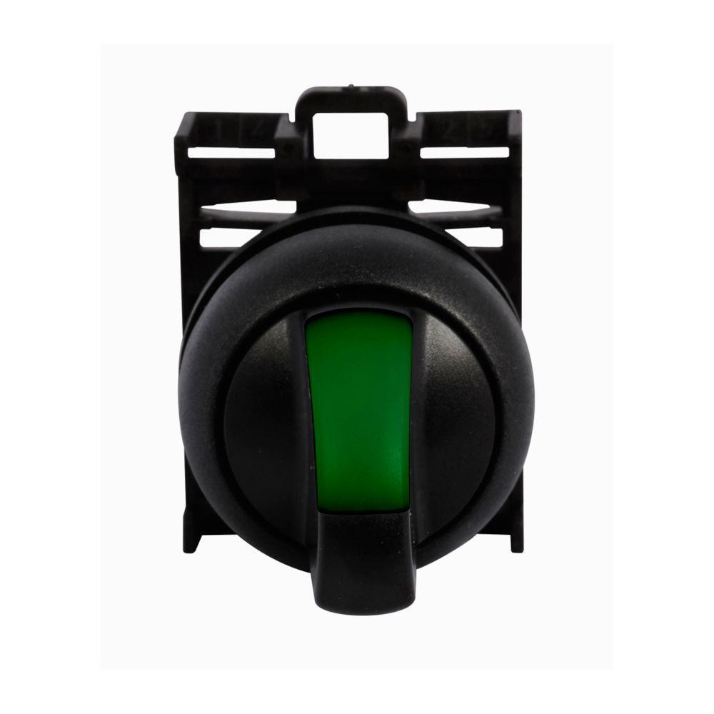 M22S-WLKV-G CH SELECTOR SWITCH 22MM OPERATOR GREEN VCAM 2POSITION ILLUMINATED MAINTAINED BLACK BEZEL