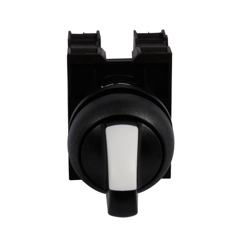 M22S-WRK3-K20 CH ASSEMBLED SELECTOR SWITCH 22MM BLACK 3POSITION NON-ILLUMINATED MAINTAINED BLACK BEZEL 2NO