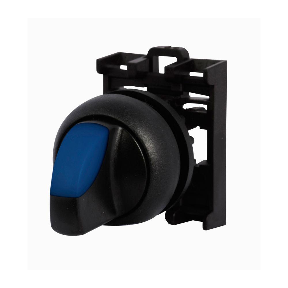 M22S-WRLK3-B CH SELECTOR SWITCH 22MM OPERATOR BLUE 3POSITION ILLUMINATED MAINTAINED BLACK BEZEL