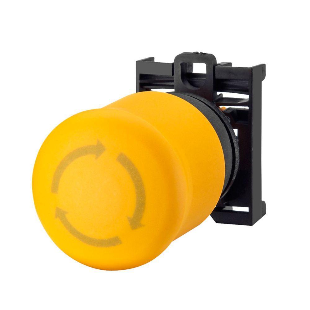 M22Y-PVT CH PUSHBUTTON 22MM OPERATOR YELLOW 35MM HEAD NON-ILLUMINATED TWIST TO RELEASE