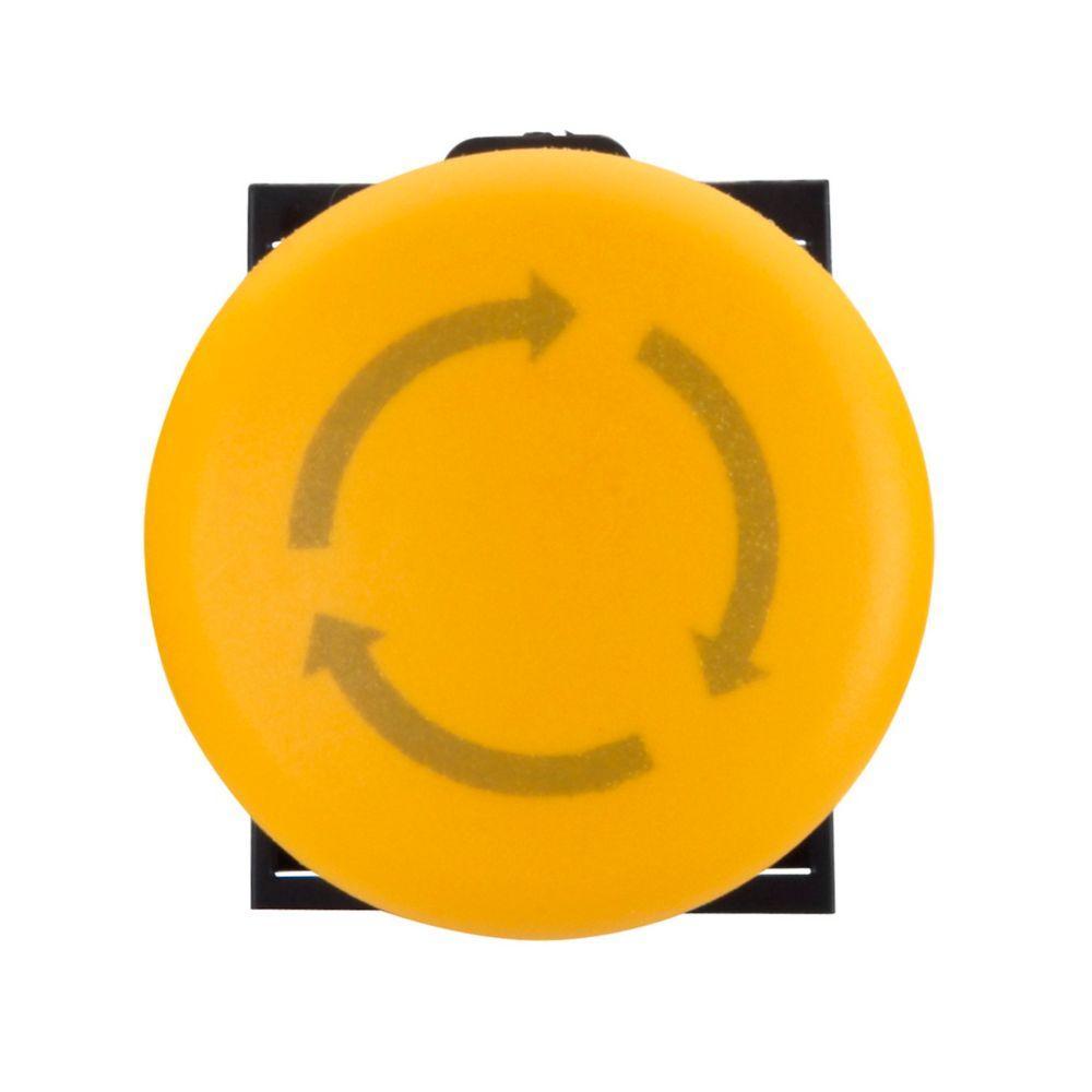 M22Y-PVT CH PUSHBUTTON 22MM OPERATOR YELLOW 35MM HEAD NON-ILLUMINATED TWIST TO RELEASE