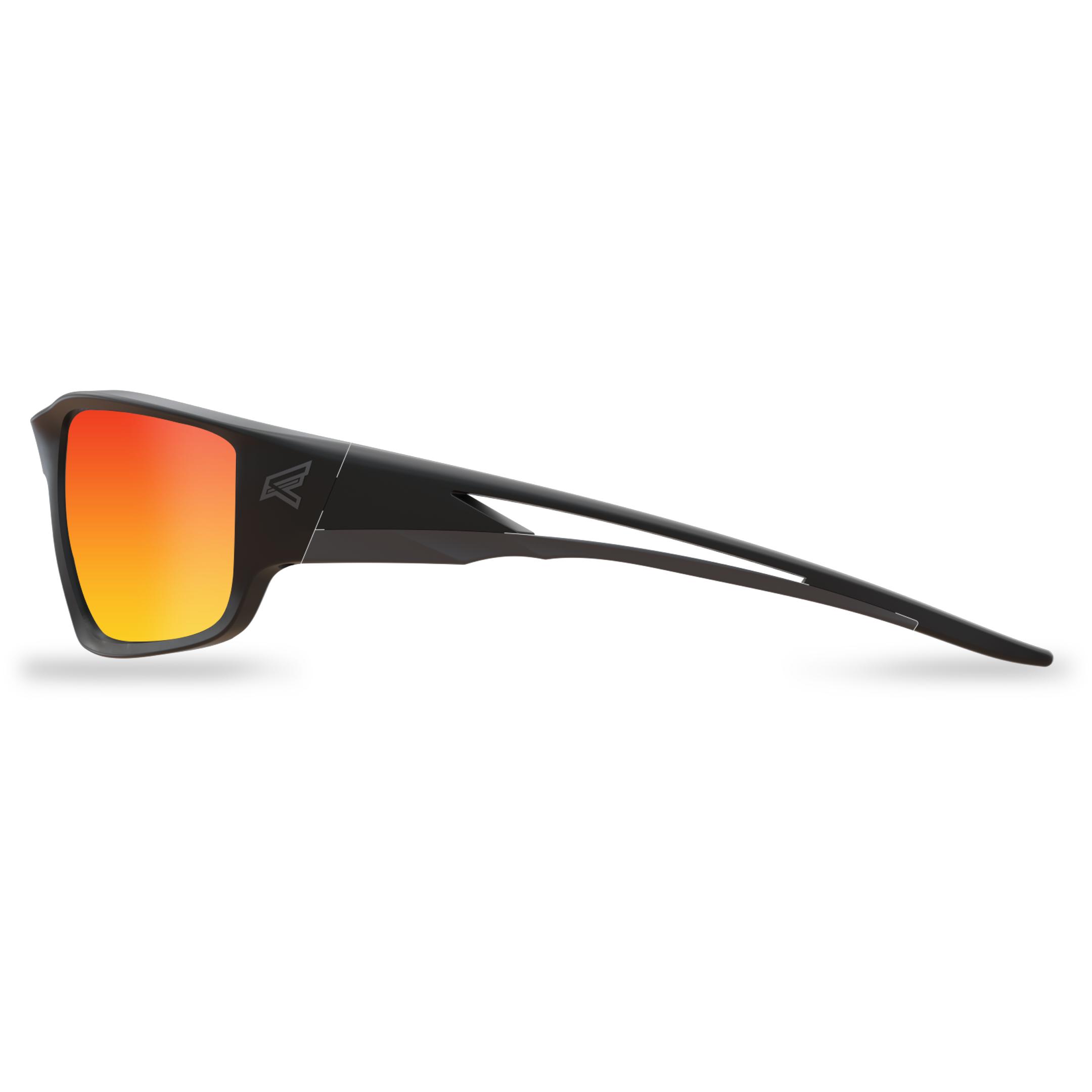 SKAP119 WOLF PEAK KAZBEK SAFTEY GLASSES BLACK W/AQUA PRECISION RED MIRROR LENS