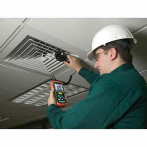 AN100 EXTECH CFM/CMM THERMO-ANEMOMETER, MEASURES: AMBIENT TEMPERATURE AND AIR FLOW OR AIR VELOCITY, INC CARRYING CASE
