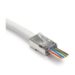 105020 PLATINUM TOOLS SHIELDED EZ-RJ45 FOR CAT5E & CAT6 WITH INTERNAL GROUND