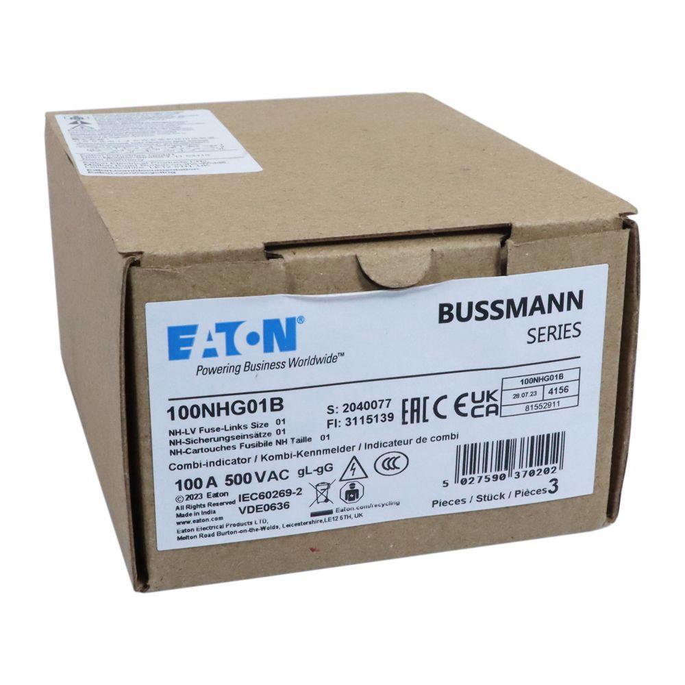 100NHG01B BUSS NH FUSE 100A 500V GL/GG SIZE 01 DUAL 05171262599