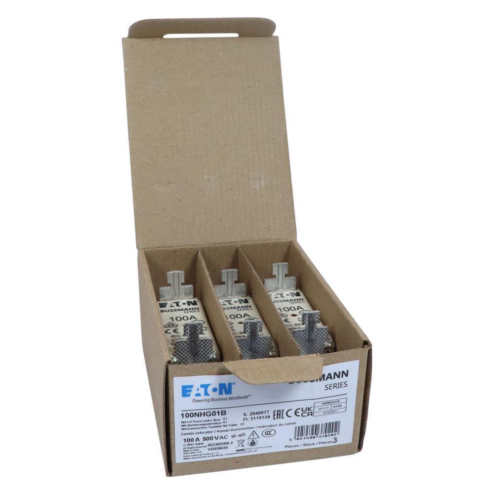 100NHG01B BUSS NH FUSE 100A 500V GL/GG SIZE 01 DUAL 05171262599