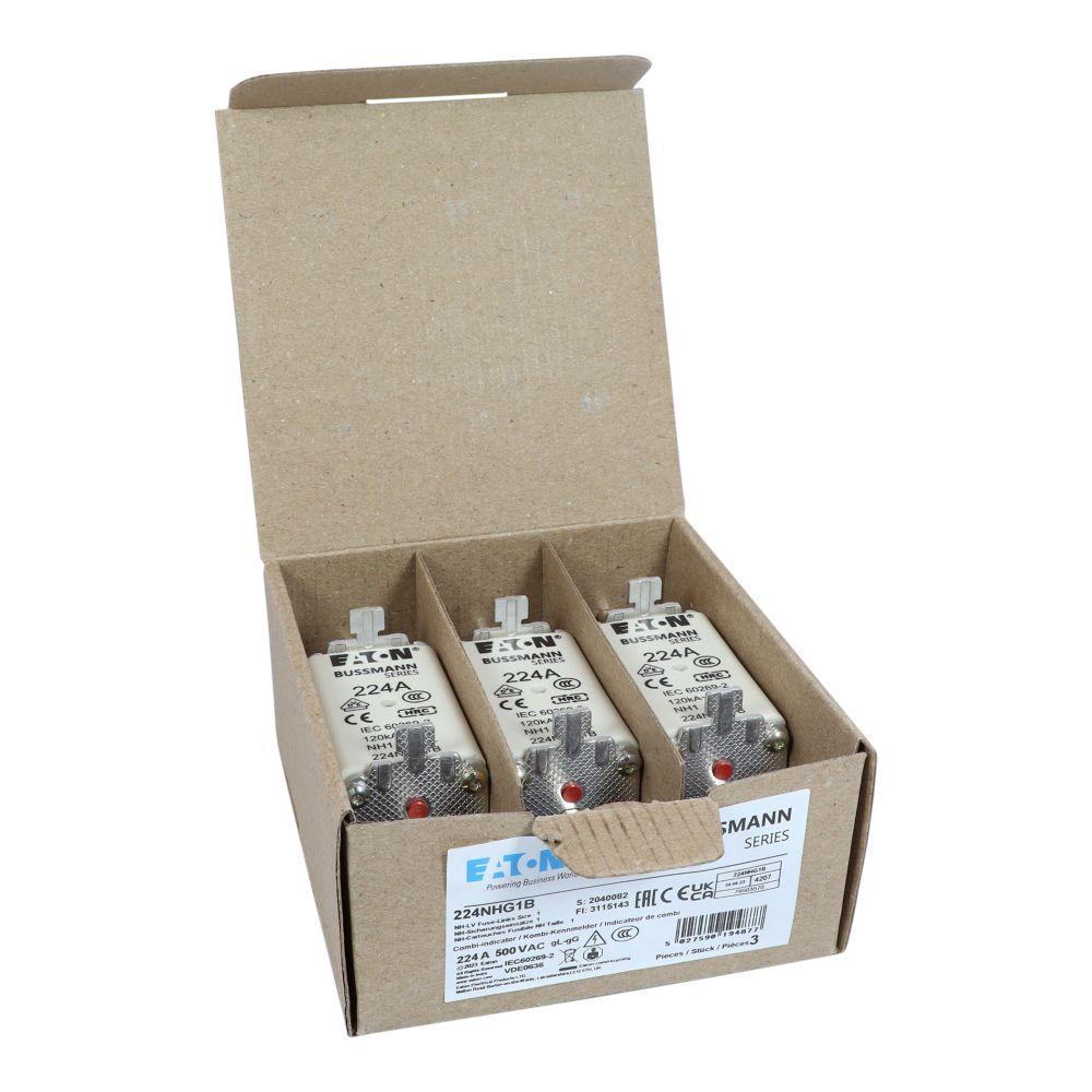 224NHG1B BUSSMANN NH FUSE 224A 500V GG/GL SIZE 1