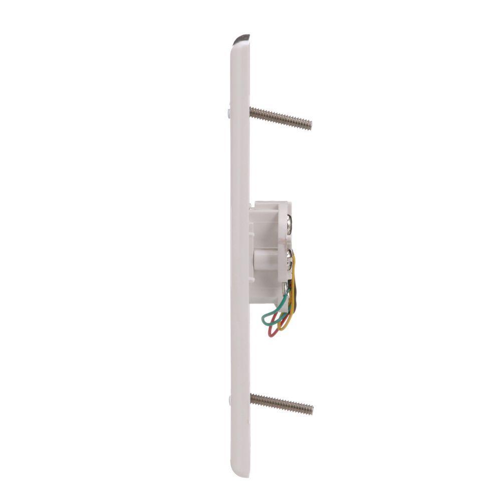 3533-4W CWD PHONE JACK SGL FLUSH MNT 4COND MID UL WH