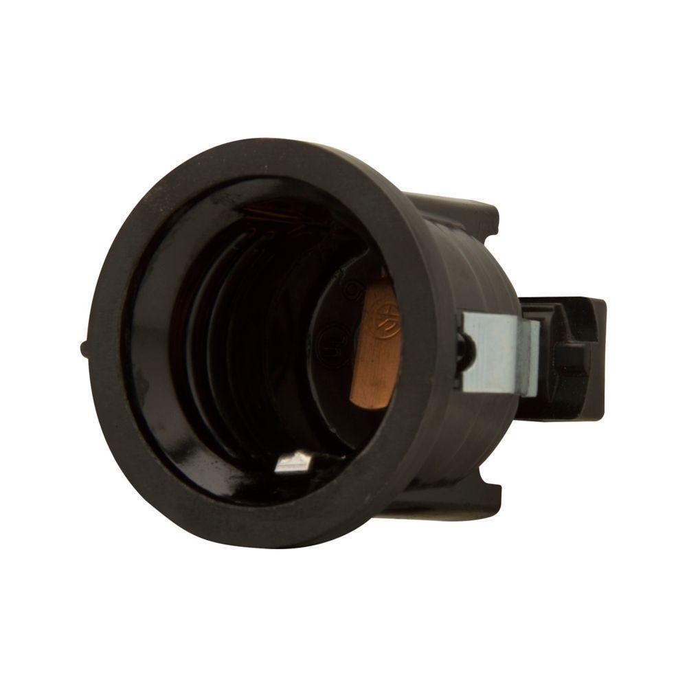 732-3-BU CWD WEATHERPROOF PHENOLIC SOCKET, MEDIUM BASE ATTACHON, 660W 250V, 14-12 AWG, SNAP-IN MOUNTING, BLACK