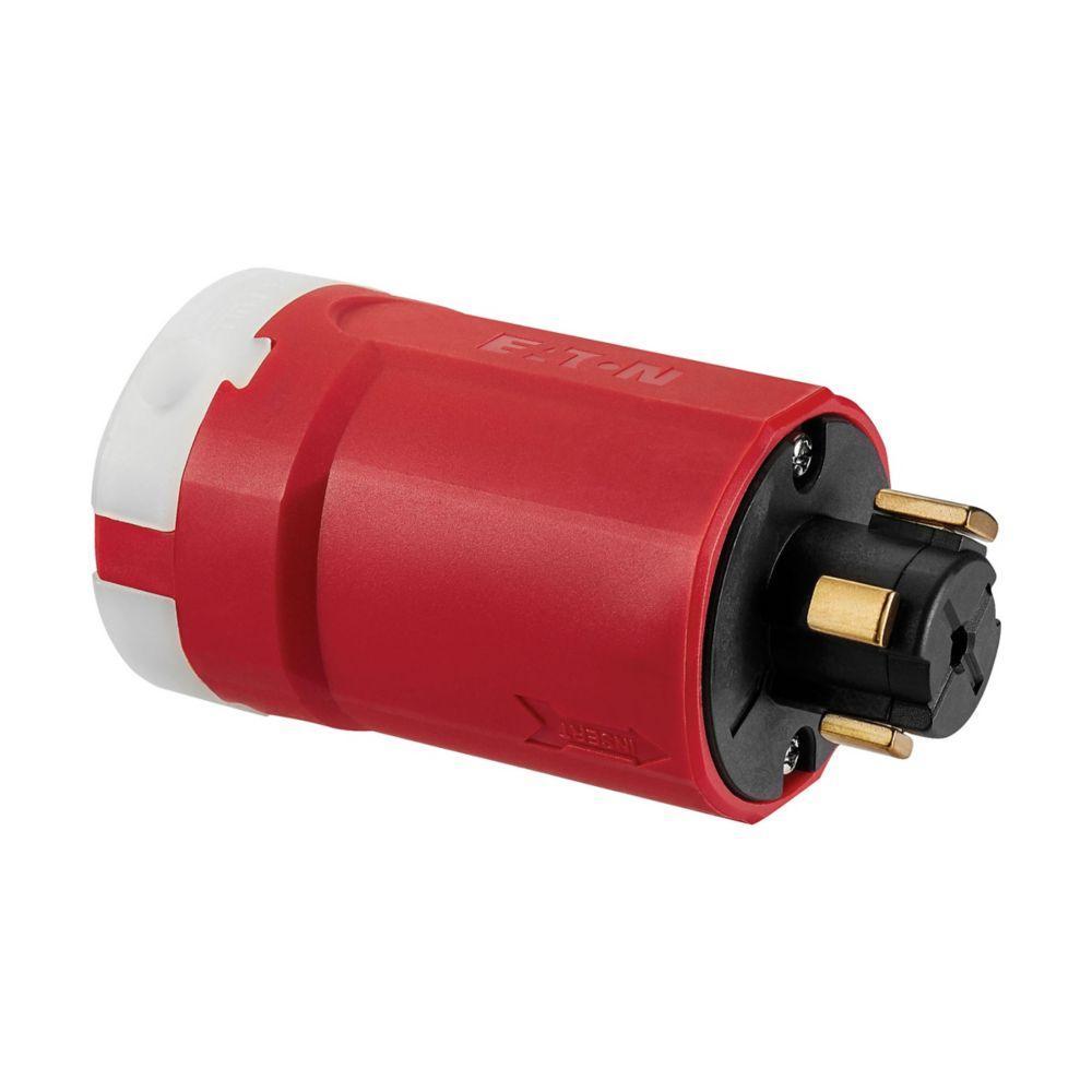 AHPL20445N CWD RED NYLON LKG PLUG 3P4W 30A480V AUTOGRIP.40-1.062IN