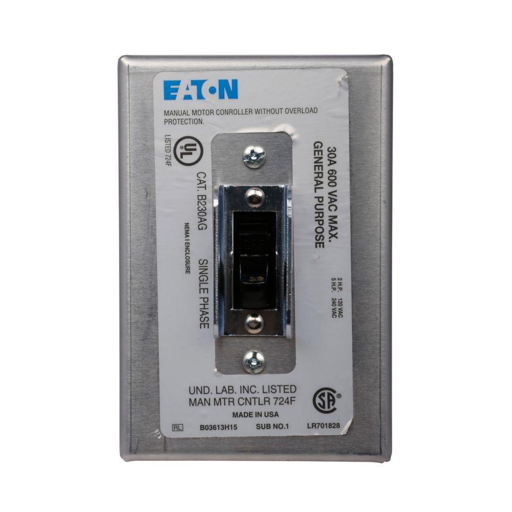 B230BGD CH 2P NEMA 1 ENCL MANUAL MOTOR SWITCH