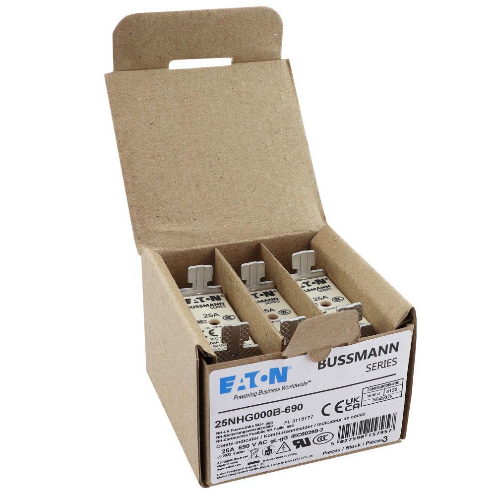 25NHG000B-690 NH FUSE 25AMP 690V GG SIZE 000