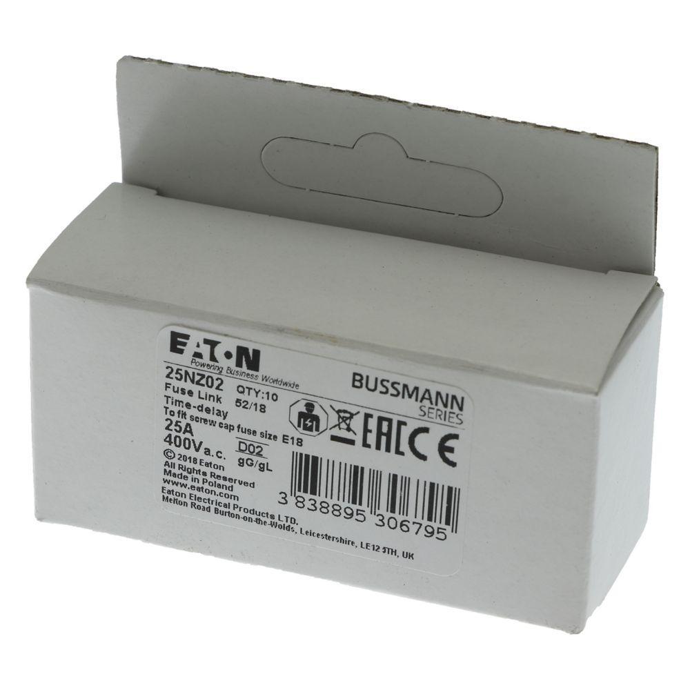 25NZ02 BUSS 440V NEOZED FUSE LINKS (10)