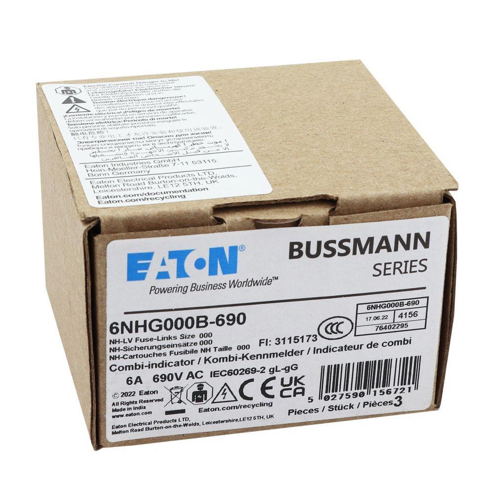 6NHG000B-690 NH FUSE 6AMP 690V GG SIZE 000