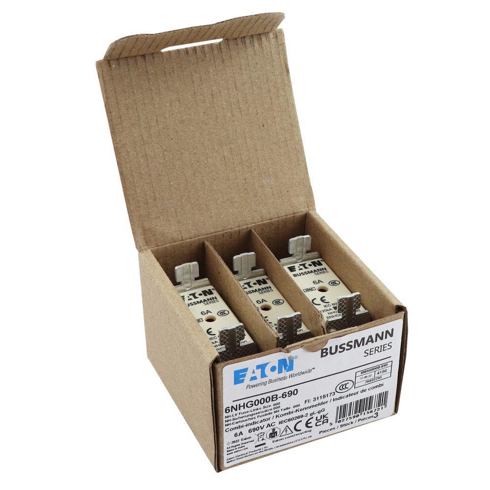 6NHG000B-690 NH FUSE 6AMP 690V GG SIZE 000