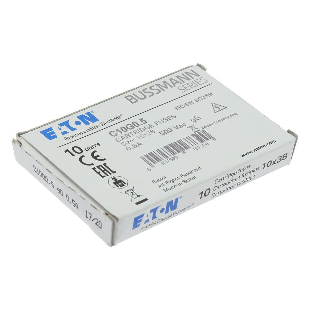 C10G0.5 BUSSMANN CYLINDRICAL FUSE 10 X 38 0-5A GG 500V AC 05171258987