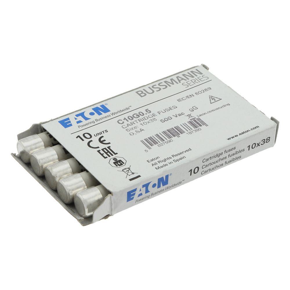 C10G0.5 BUSSMANN CYLINDRICAL FUSE 10 X 38 0-5A GG 500V AC 05171258987