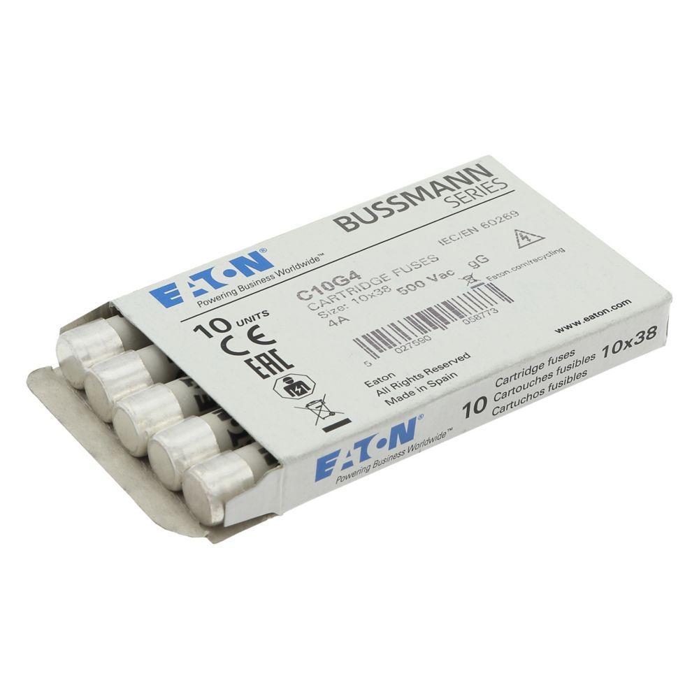 C10G4 BUSS CYL.FUSE 10X38 GG 4A 500V (10)