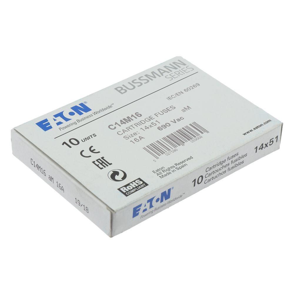 C14M16 BUSSMANN CYLINDRICAL FUSE 14 X 51 16A AM 690V AC