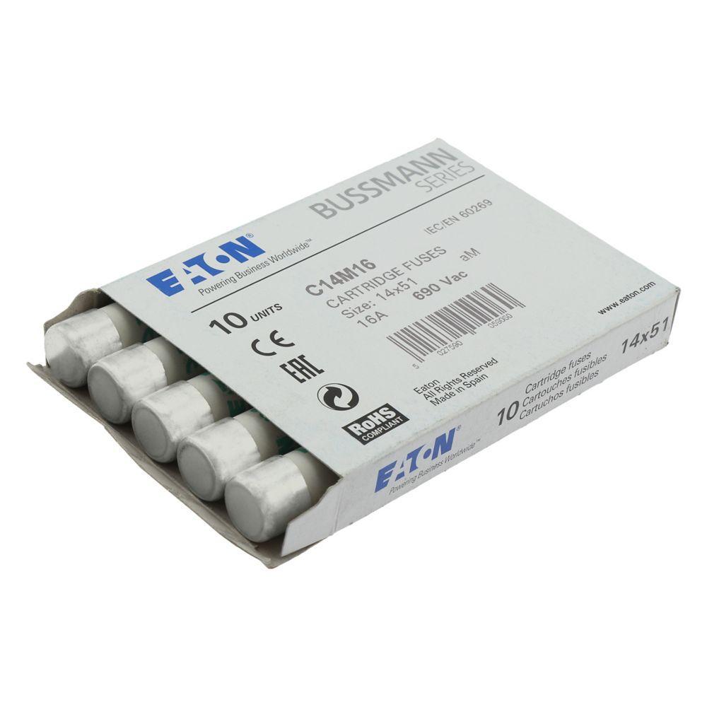 C14M16 BUSSMANN CYLINDRICAL FUSE 14 X 51 16A AM 690V AC