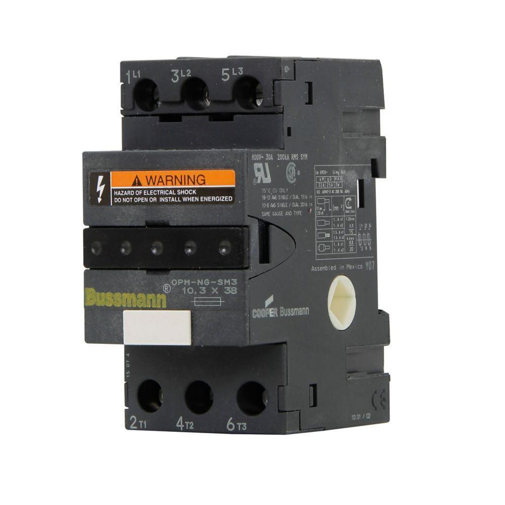 OPM-NG-SM3 BUSS 45MM 3 PHASE FUSE HOLDER (1)