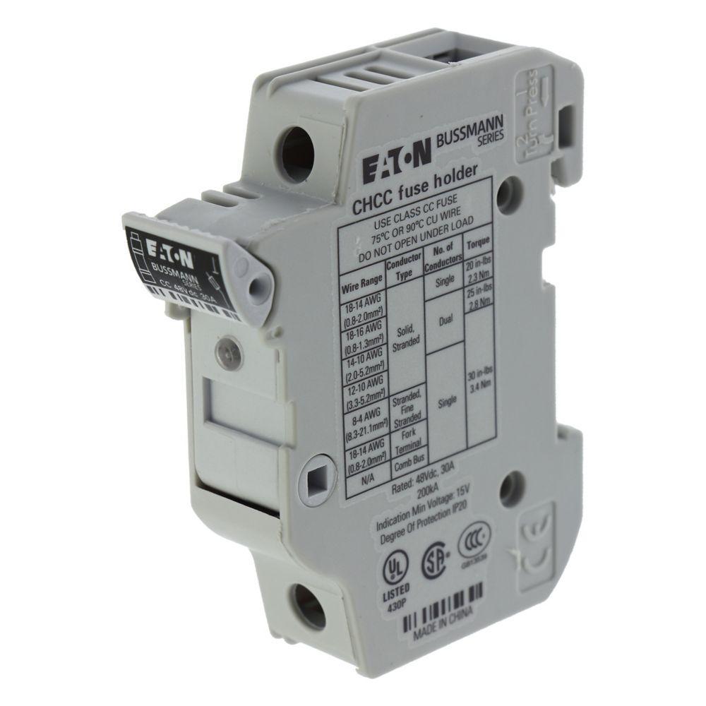 CHCC1DI-48U BUS 1P 30A 48VDC 10X38 CLASS CC FUSE W/LED