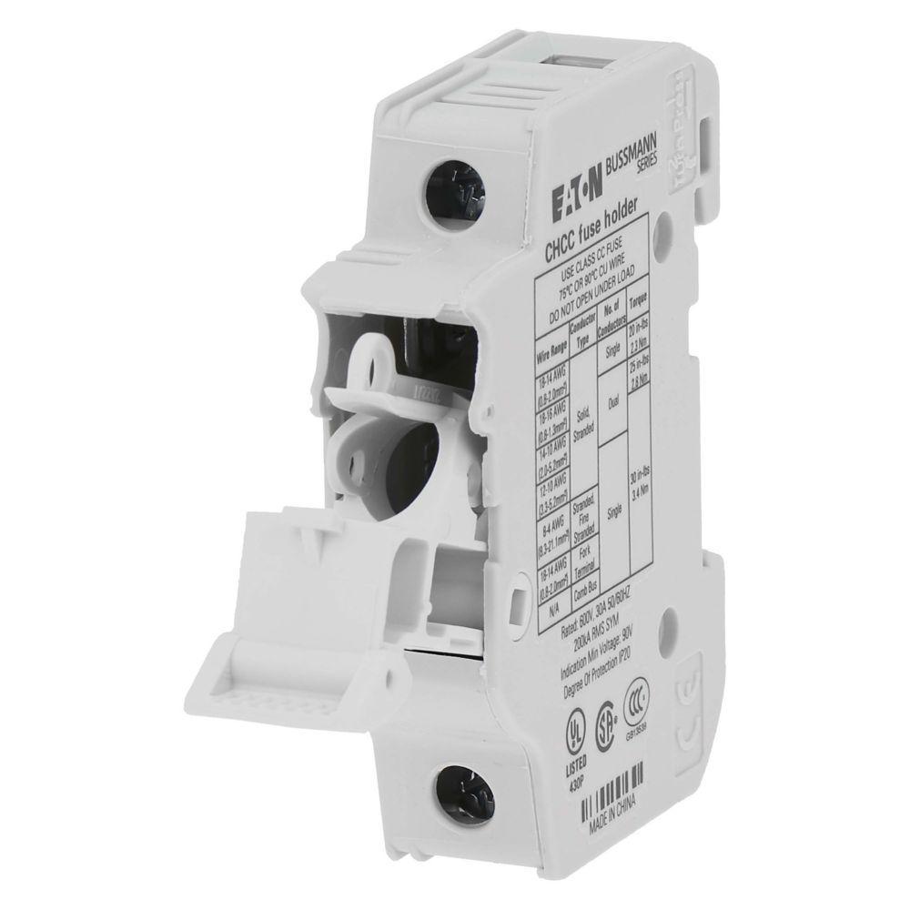 CHCC1DU BUS FUSEBLOCK 1-POLE 30A 600V MFH FOR 10X38 CLASS CC