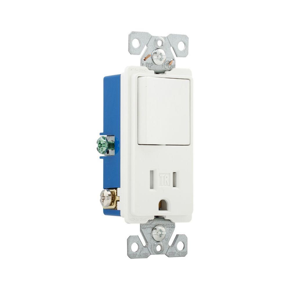 TR7730W CWD SWI/TR DECO COMB SP/GRD RECP 15A 25V WH
