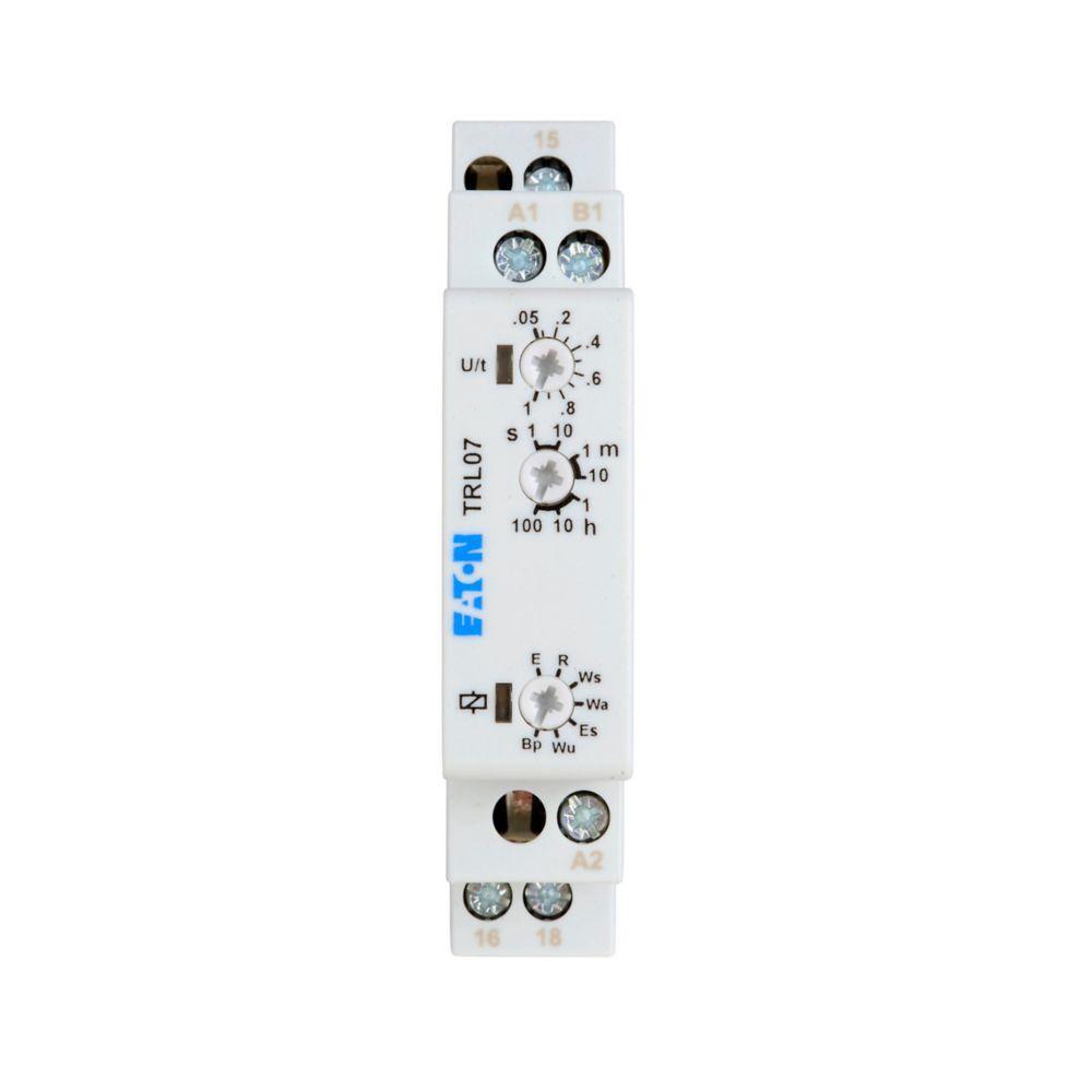 TRL27 CH TIMING RELAY 7 FUNCTION TIMER RANGE 0.05SEC-100HOURS 24-240VAC/VDC DPDT 8AMP DIN MOUNT 35MM WIDE
