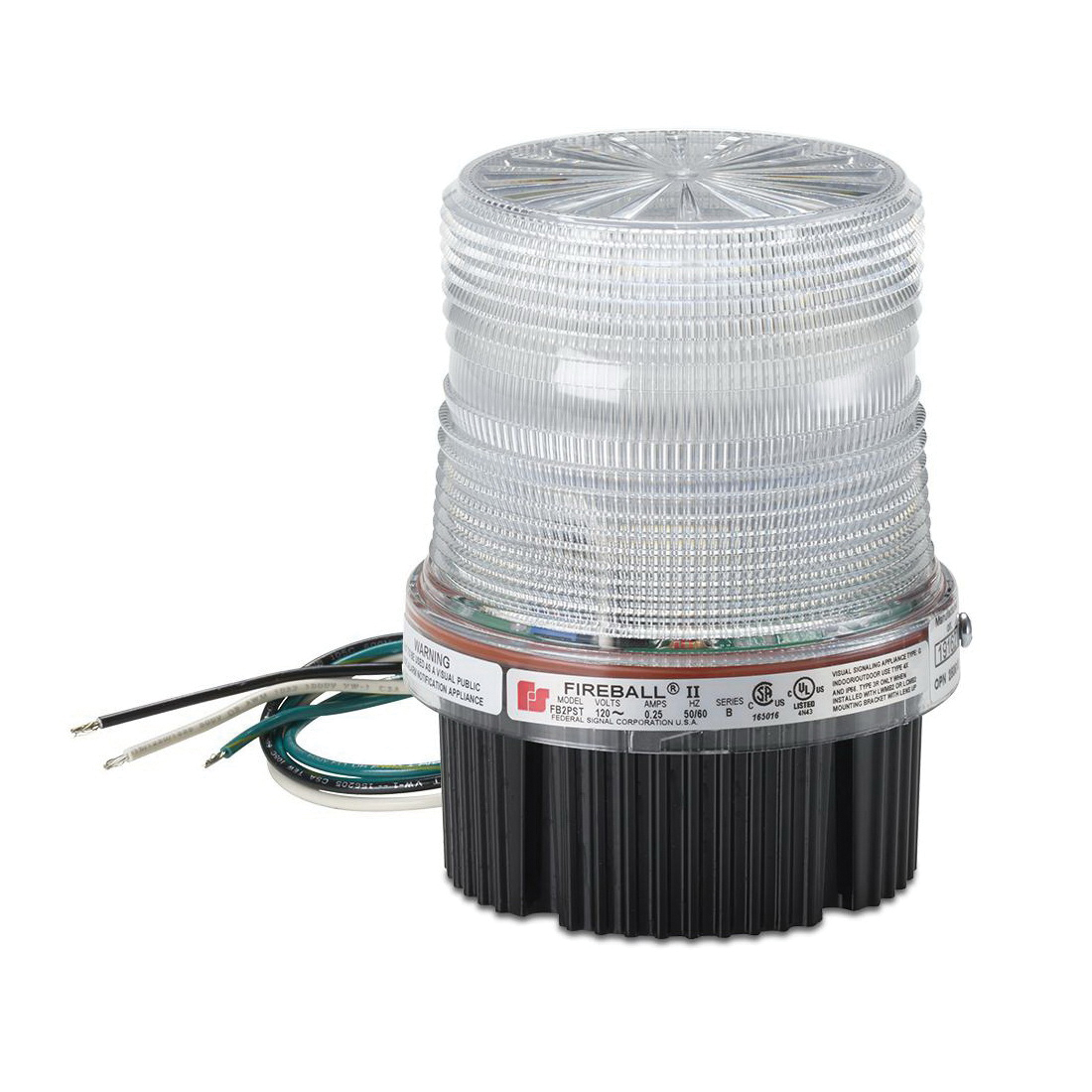 FB2LED-120-240C FEDERAL FIREBALL LED WARNING LIGHT 120-240V CLR