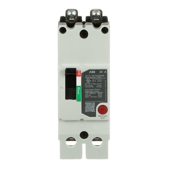 GENERAL ELECTRIC TEYD2020B 20A 2POLE 25KA 480/277 CKT BKR