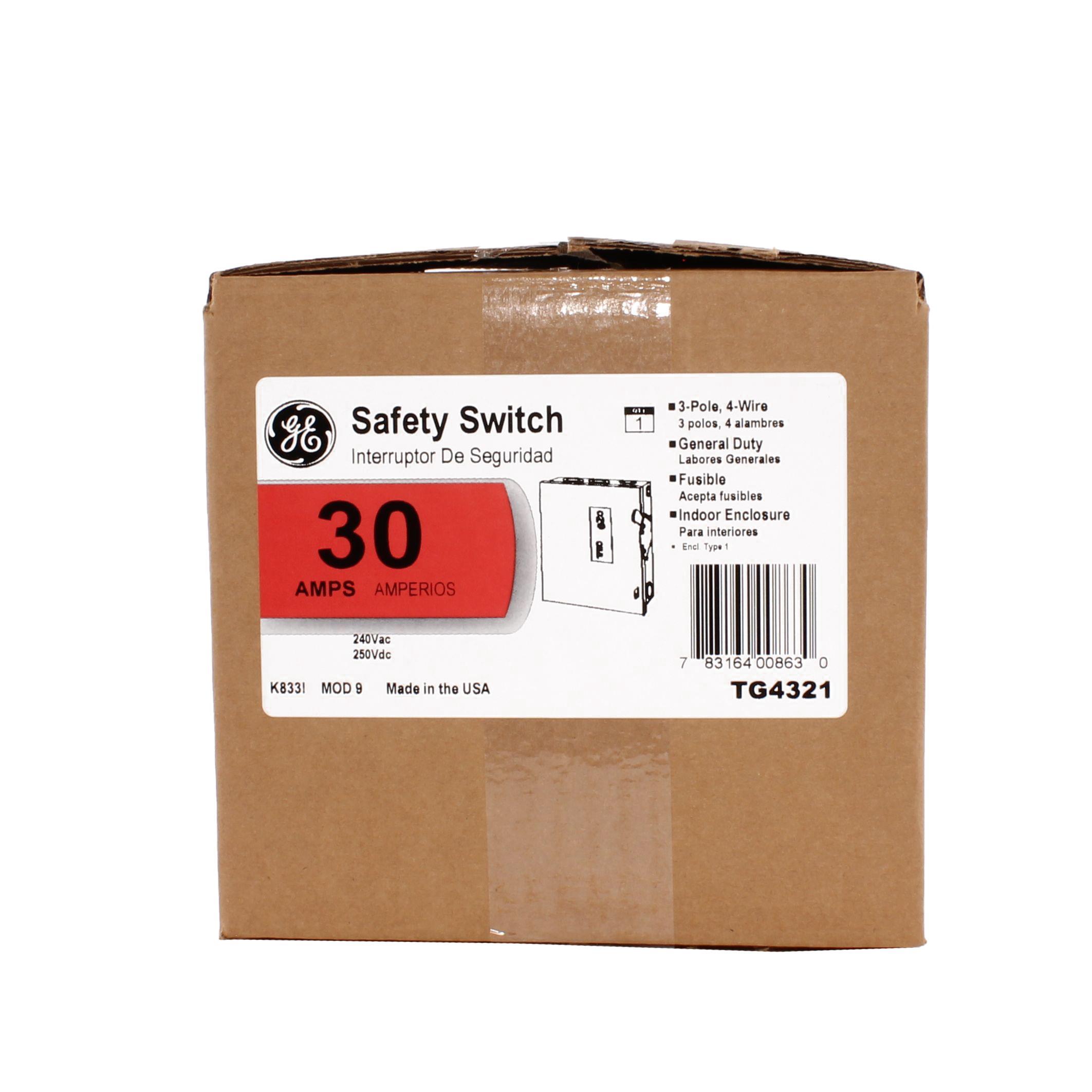 TG4321 GE 30A 240V 3P SW FUSIBLE