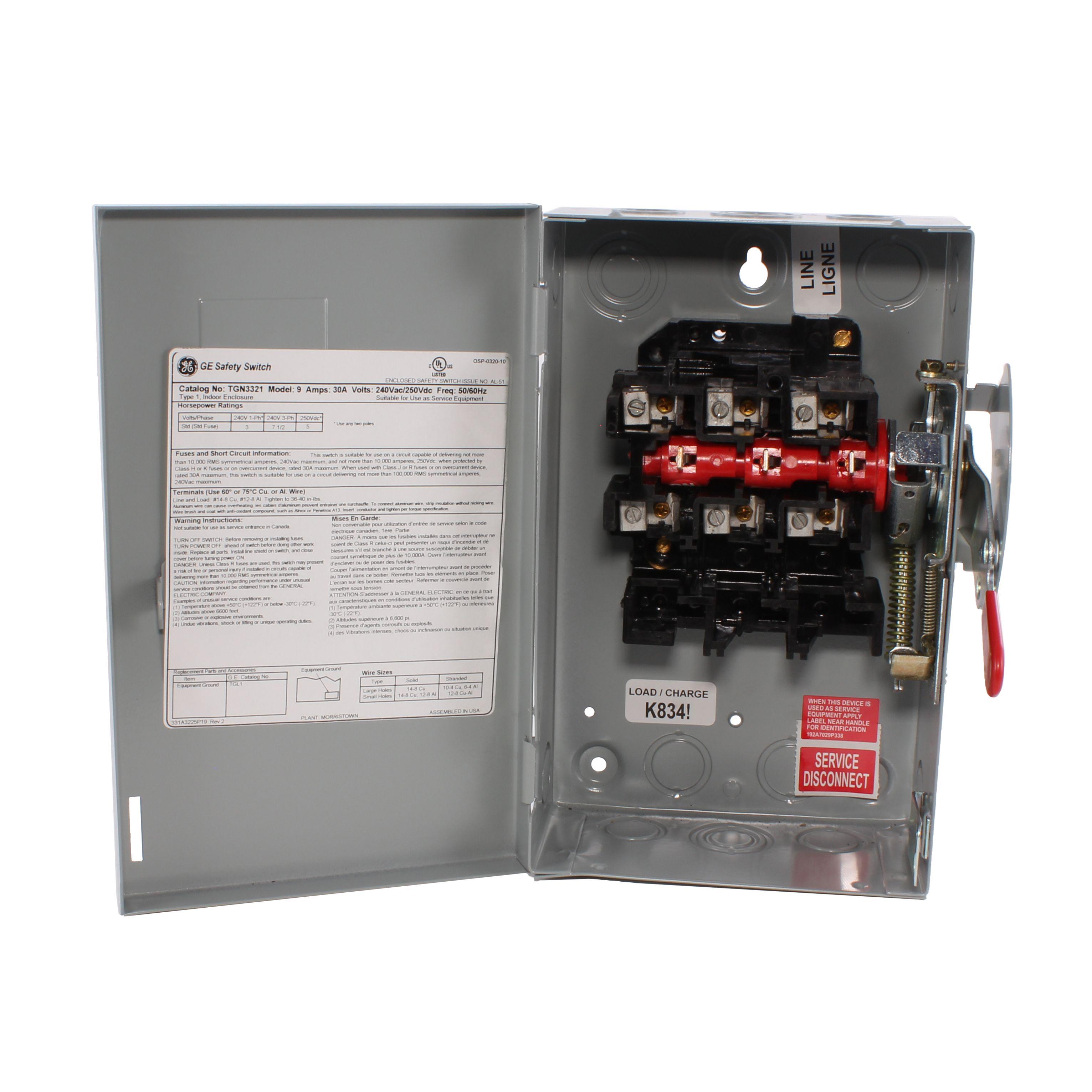 TGN3321 GE 30A-240V-3P SW NO FUS