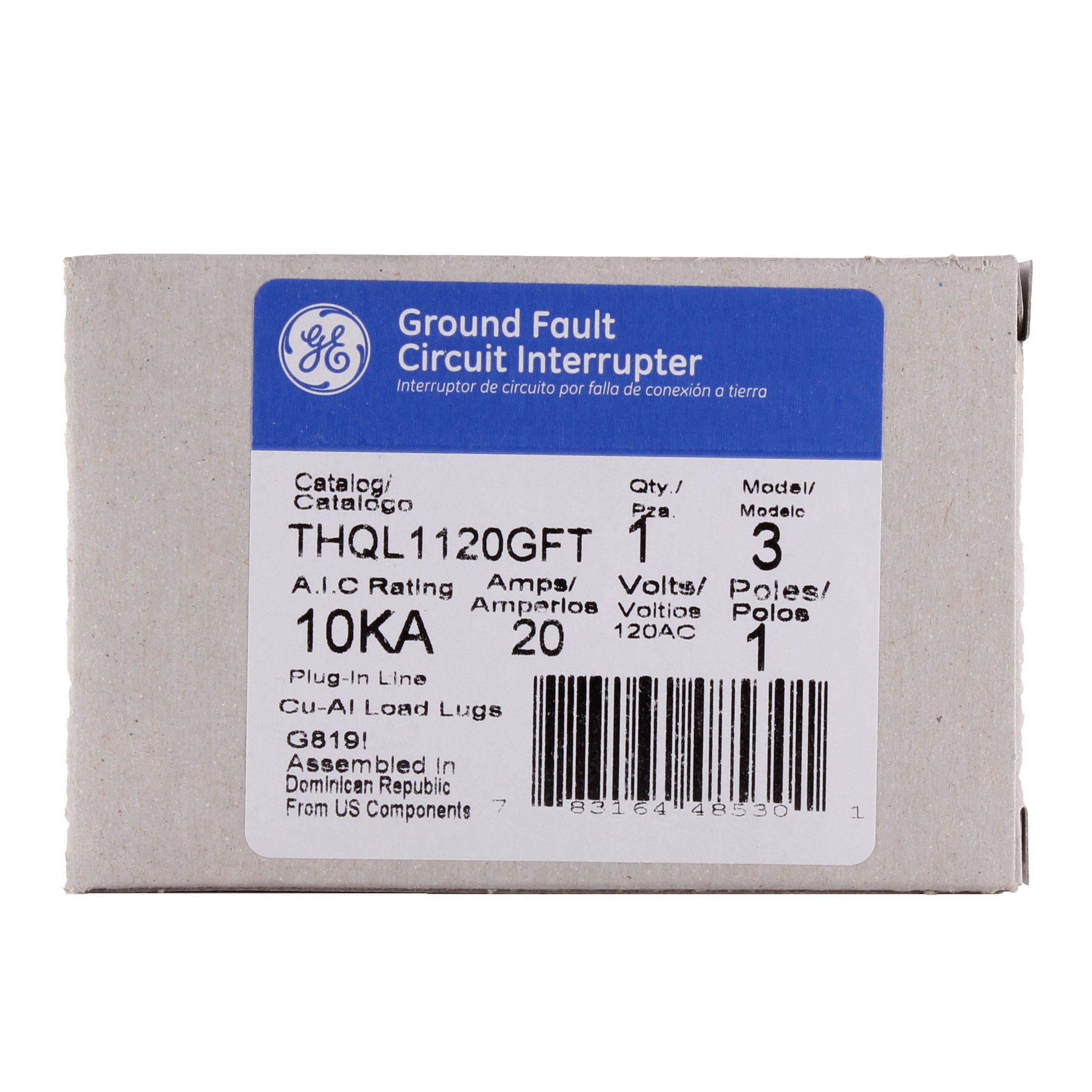 THQL1120GFT GE THQL 1P 120V 20A GFCI SELF-TEST