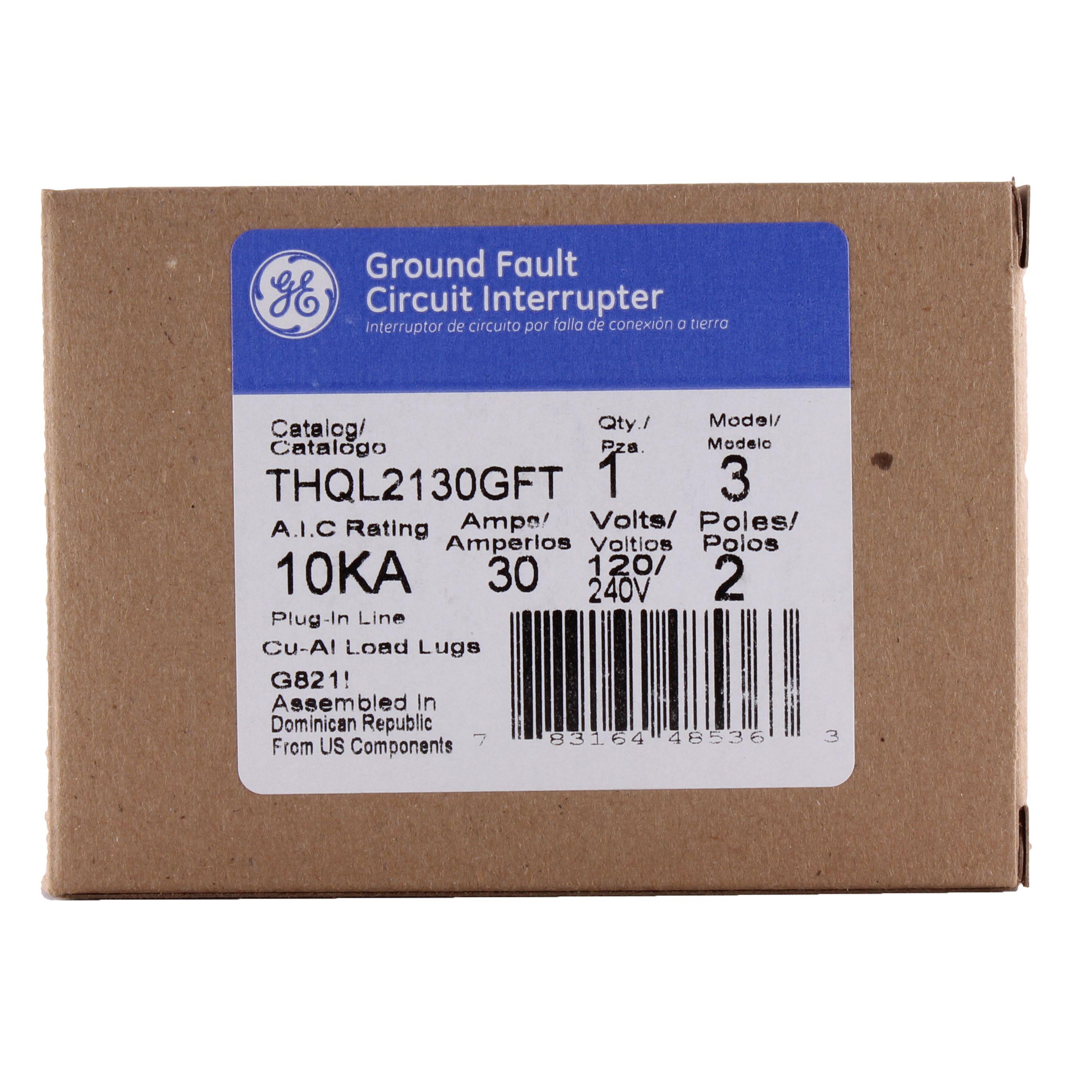 THQL2130GFT GE THQL 2P 120/240V 30A GFCI SELF-TEST