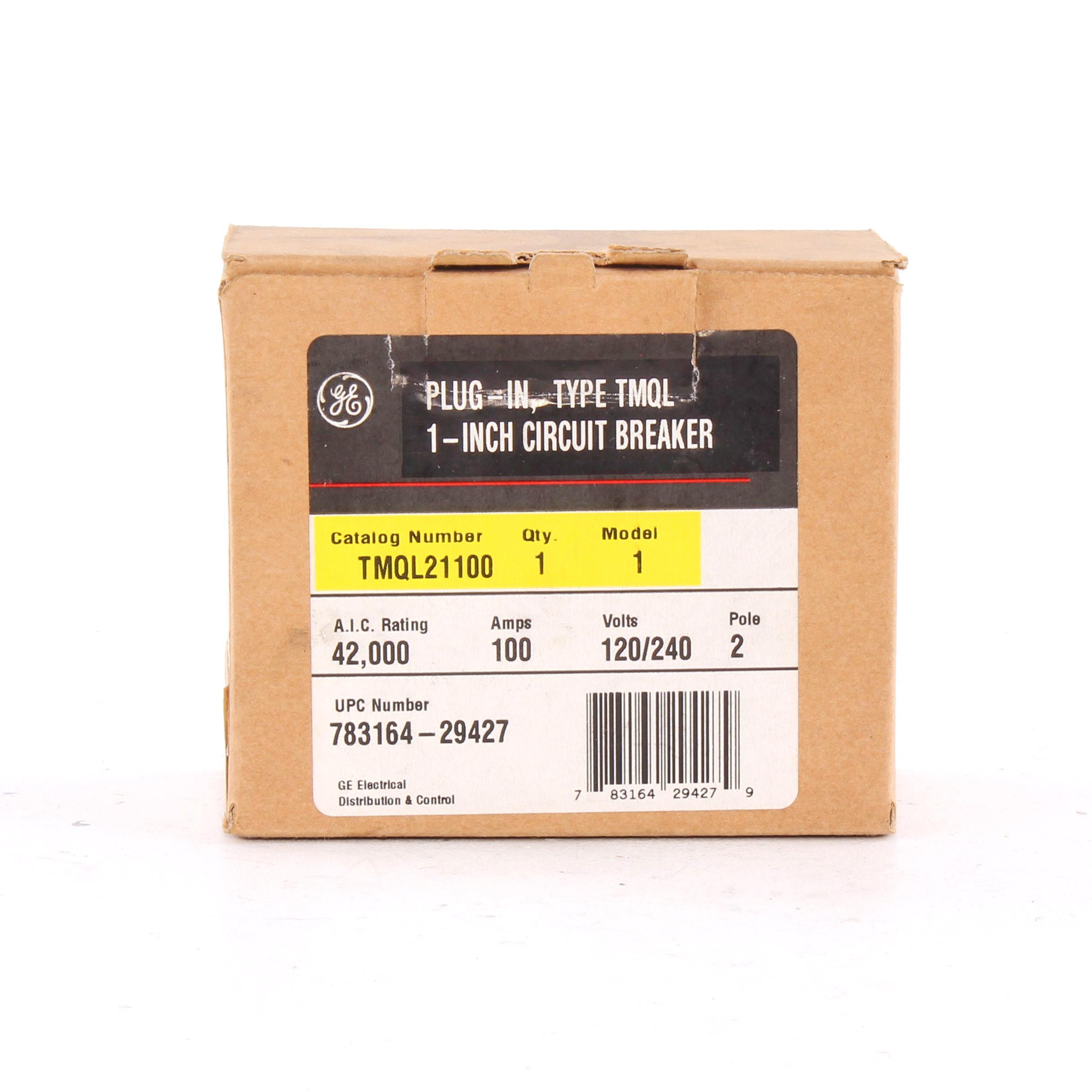 GENERAL ELECTRIC TMQL21100 2POLE 120/240V 42K AIC 100 AMP