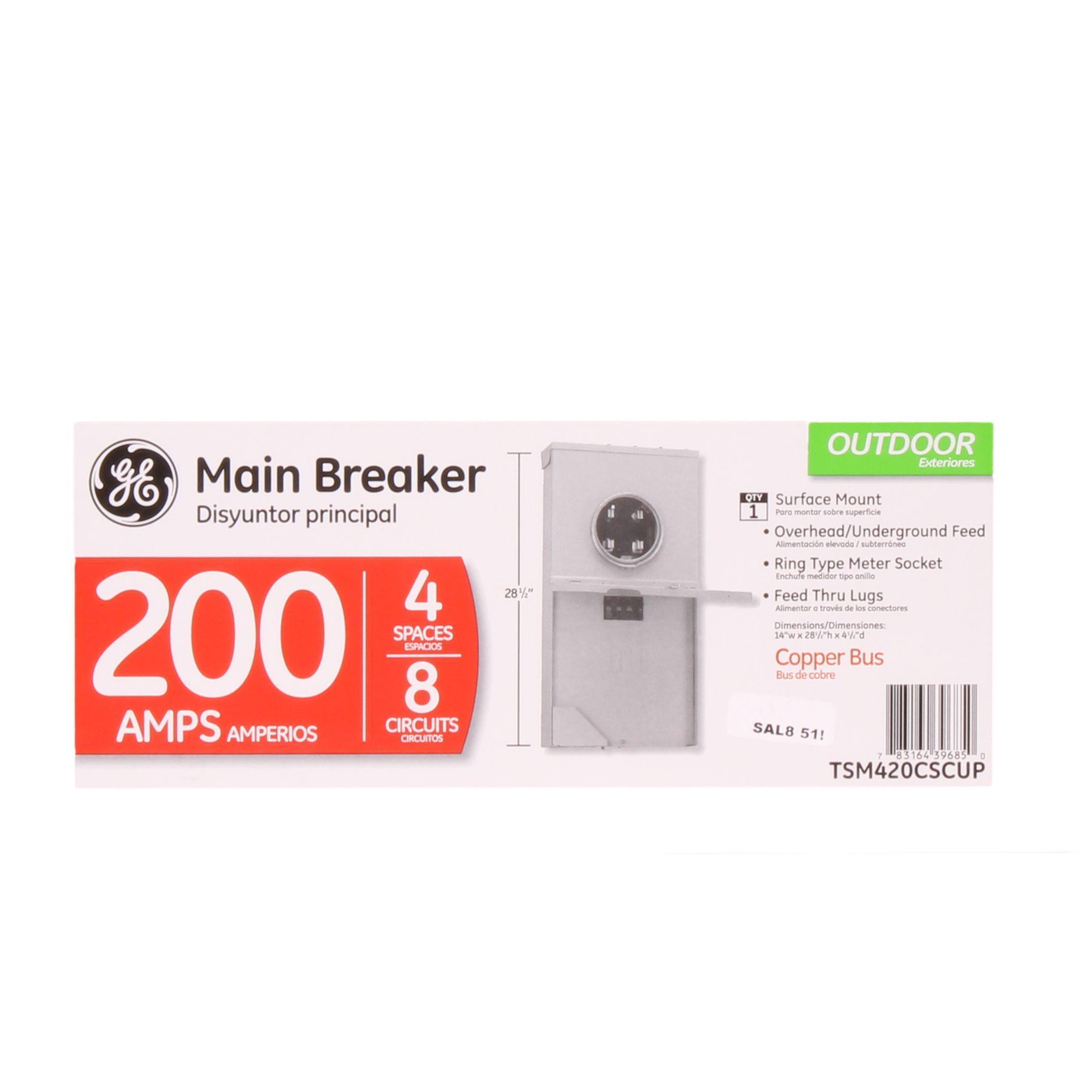 TSM420CSCUP GE MSLC MB RNG 200A22K 4/8 SURF UGOH RETAIL