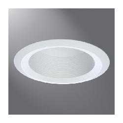 6125WB HAL 6IN FULL CONE WHITE BAFFLE, WHITE SELF-FLANGE RING