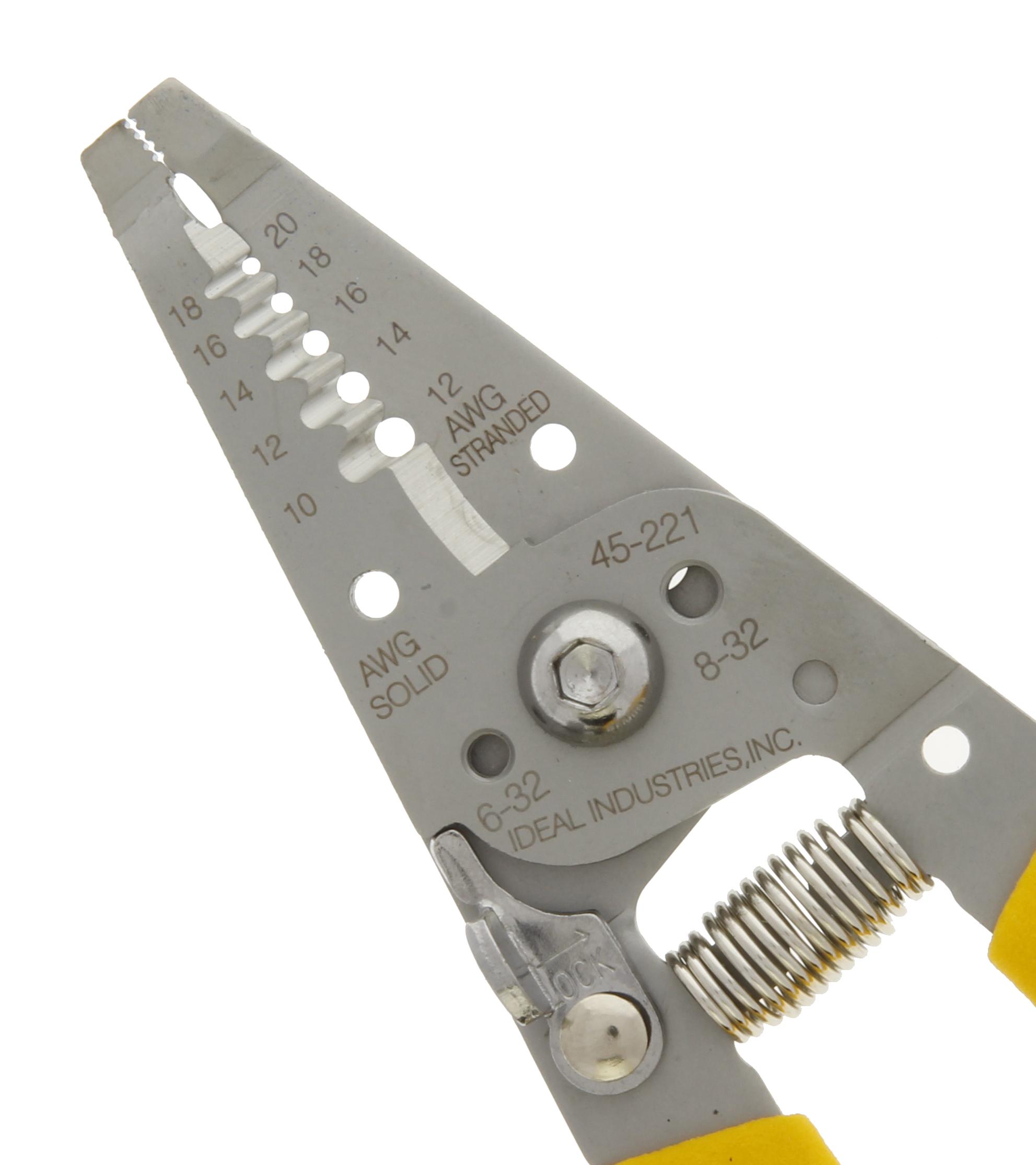 45-221 IDEAL STAINLESS STEEL WIRE STRIPPER CURVED HANDLE
