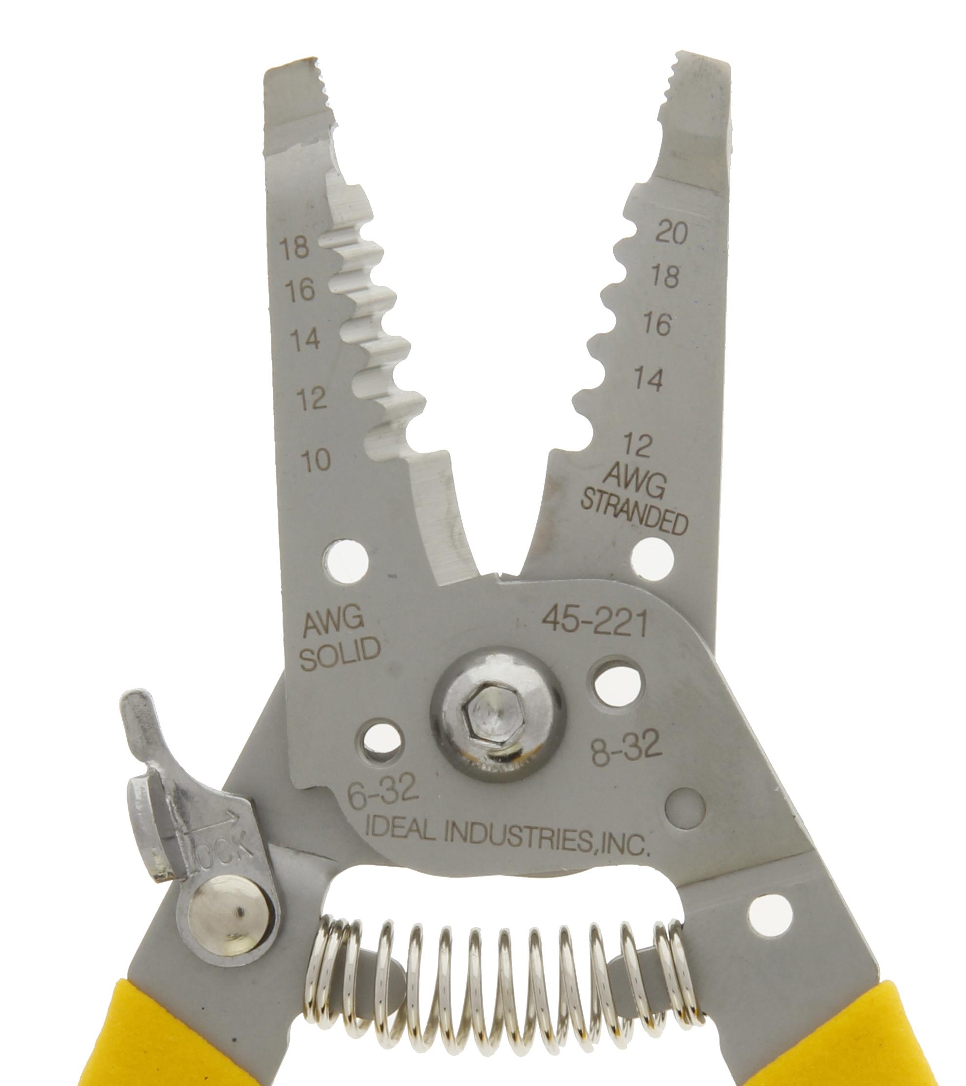 45-221 IDEAL STAINLESS STEEL WIRE STRIPPER CURVED HANDLE