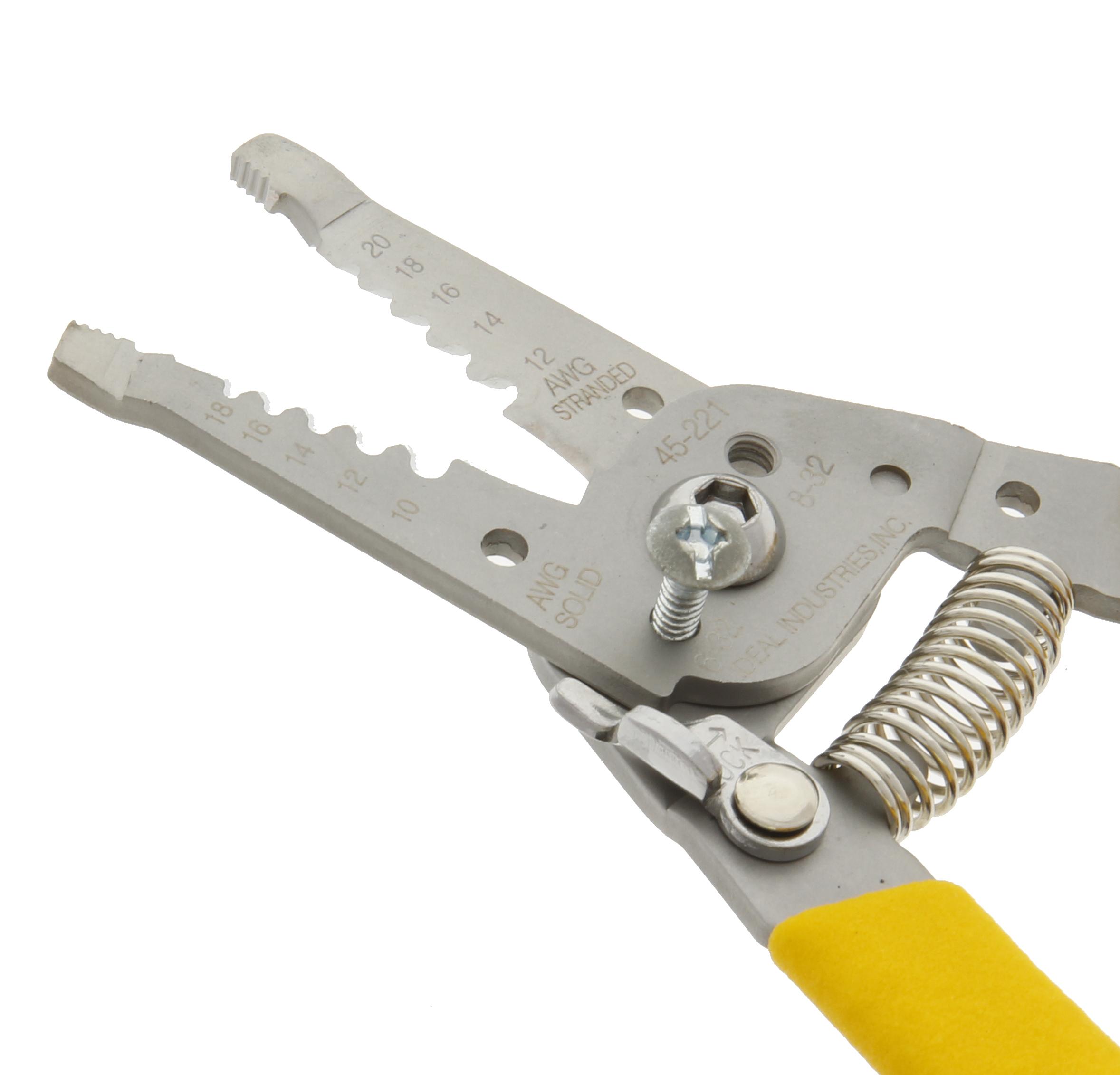 45-221 IDEAL STAINLESS STEEL WIRE STRIPPER CURVED HANDLE