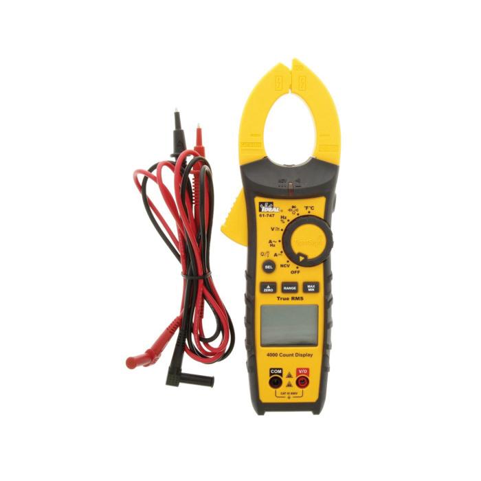 61-747 IDEAL 400A AC/DC TRMS CLMPMTR,TIGHTSIT,W/FLSHLT,NCVT&TMP