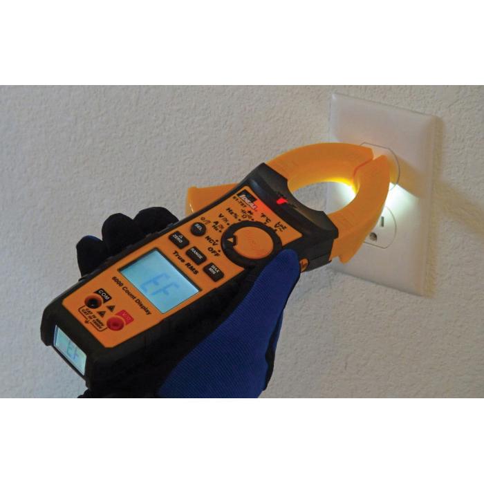 61-757 IDEAL 600A AC/DC TRMS CLMPMTR,TIGHTSIT,W/FLASHLT,NCV&TMP