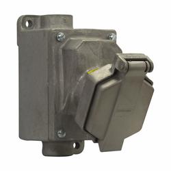 ENRC21151 C-HINDS 15A 125V THRU SGL GANG RCPT ASSY 3/4..