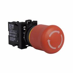 M22-PVT-K01 CH ASSEMBLED E-STOP 22MM RED 35MM HEAD NON-ILLUMINATED TWIST TO RELEASE 1NC