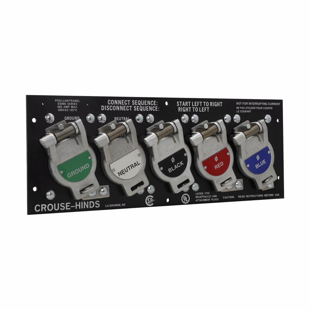 E0400-1862-NN C-H CONN E0400 M 4 POSI PANEL GR BR OR YL