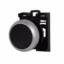 M22-D-S CH PUSHBUTTON 22MM OPERATOR BLACK FLUSH NON-ILLUMINATED MOMENTARY SILVER BEZEL