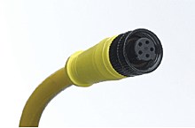 703001D02F120 BH MICRO 3W 90DEG FEMALE PLUG W/12' 22AWG BRDED CORD 1200720254