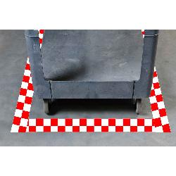 121917 BRADY 3" X 100' B514 RED/WHITE CHECKERED TAPE